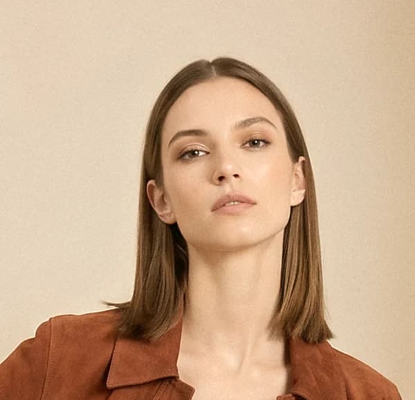Close-up of look 6 before the repair: her face looks like a different woman