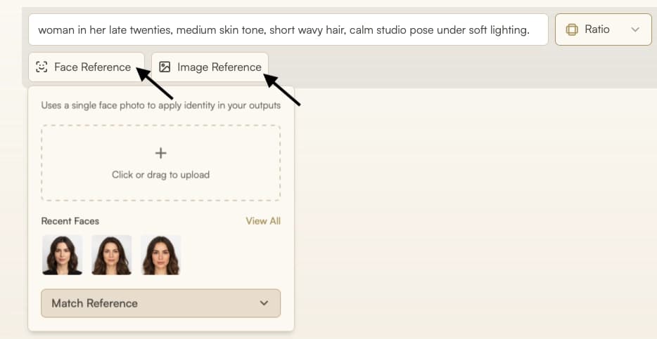 Add optional references before generating the AI model