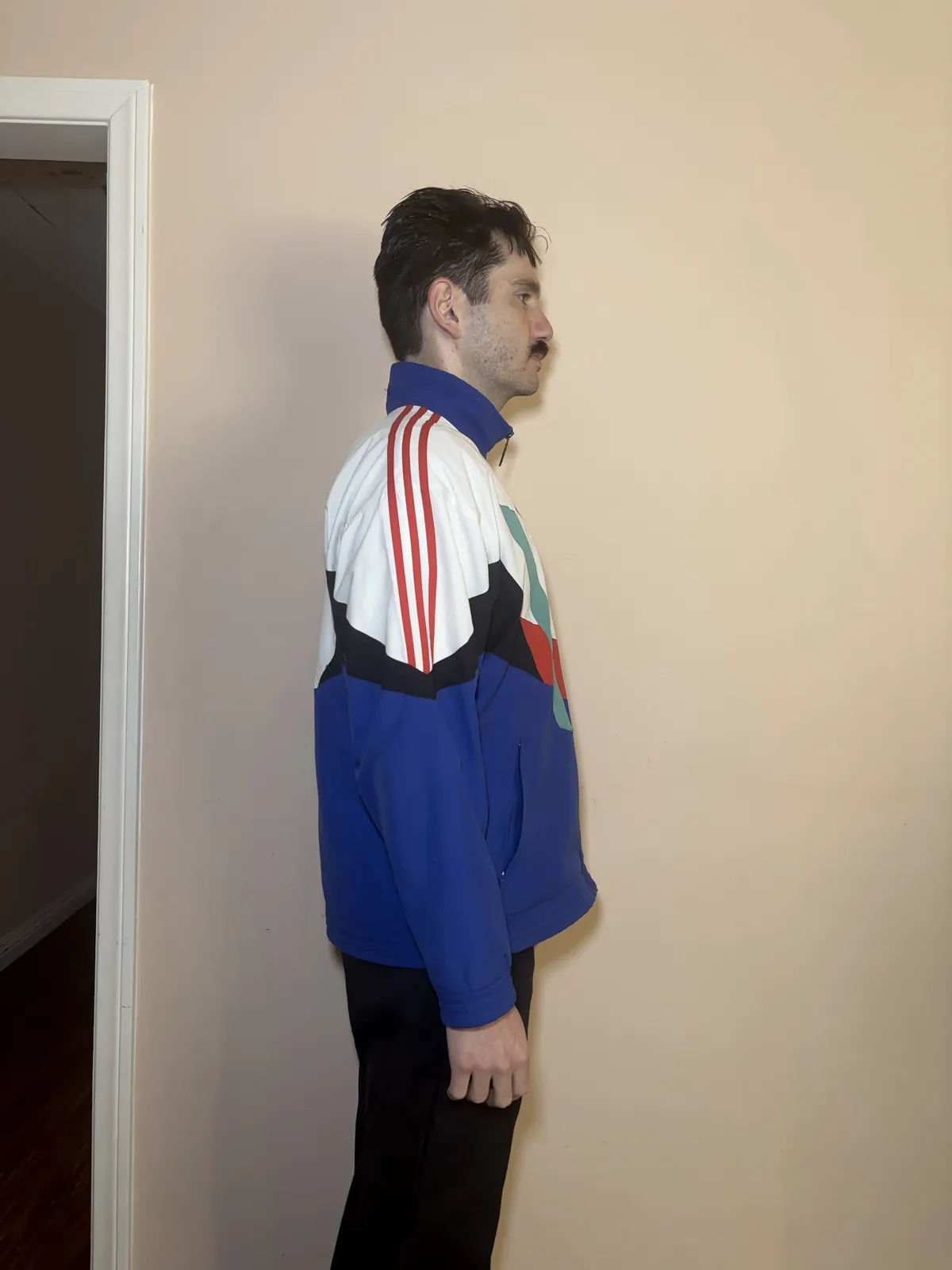 The jacket worn by a person, side