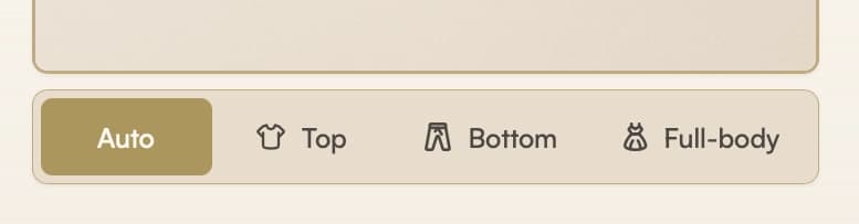 Auto-detect or set garment category in settings